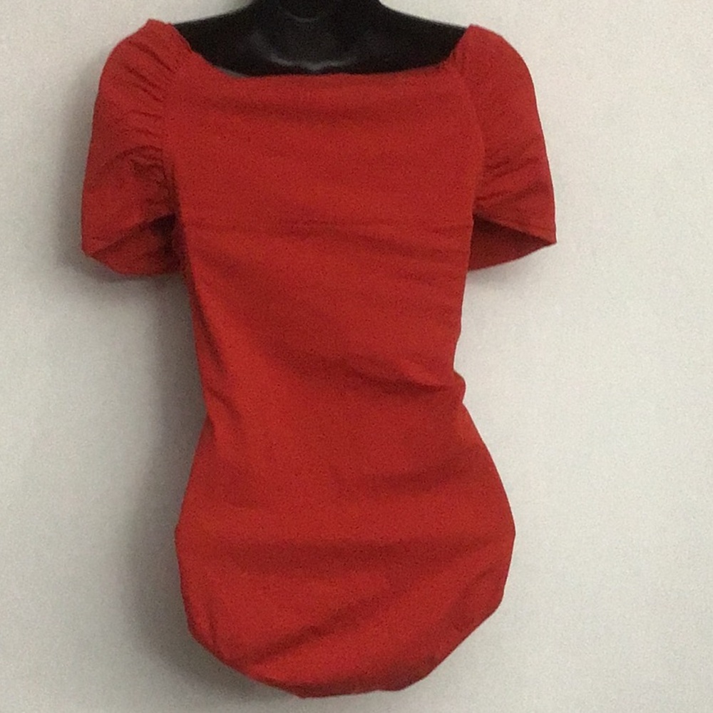 NWT Make My Lemonade Martha Red Off-Shoulder Bodysuit Size Small 36 - Picture 4 of 9